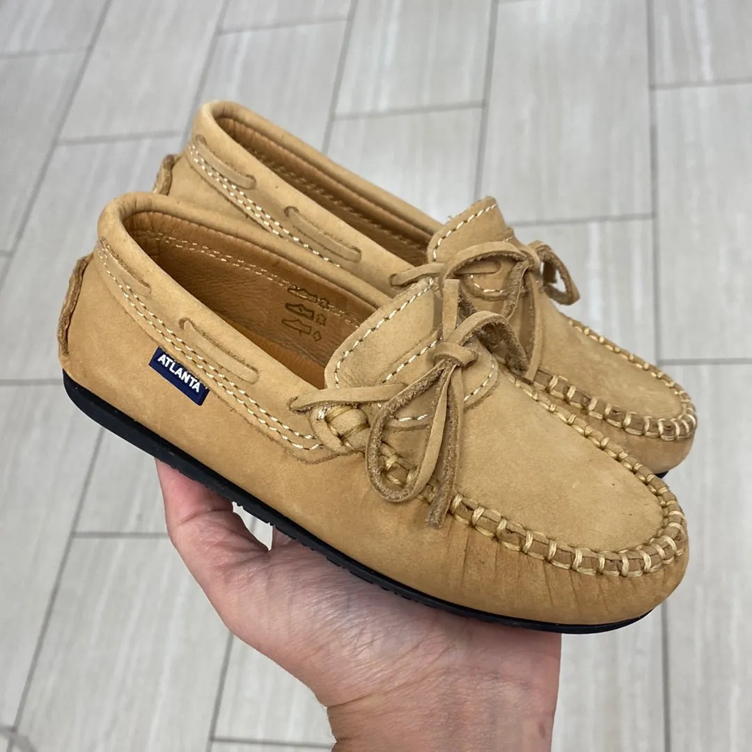Atlanta Mocassin Beige Nubuk Boat Loafer