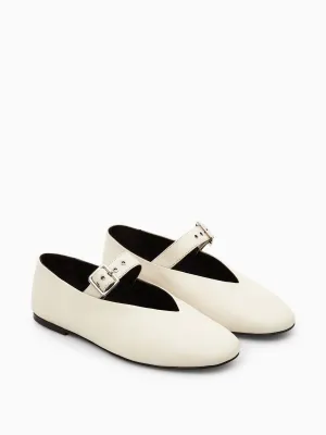 Buckled ballet flats