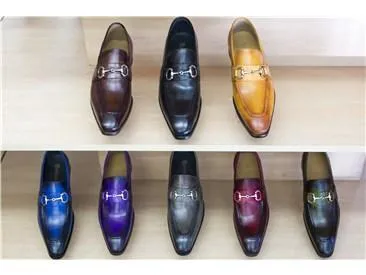 Burnished Calfskin Slip-On Loafer Purple