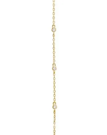 CZ Station Lariat Necklace Emerald Green One Size | Emerald Green