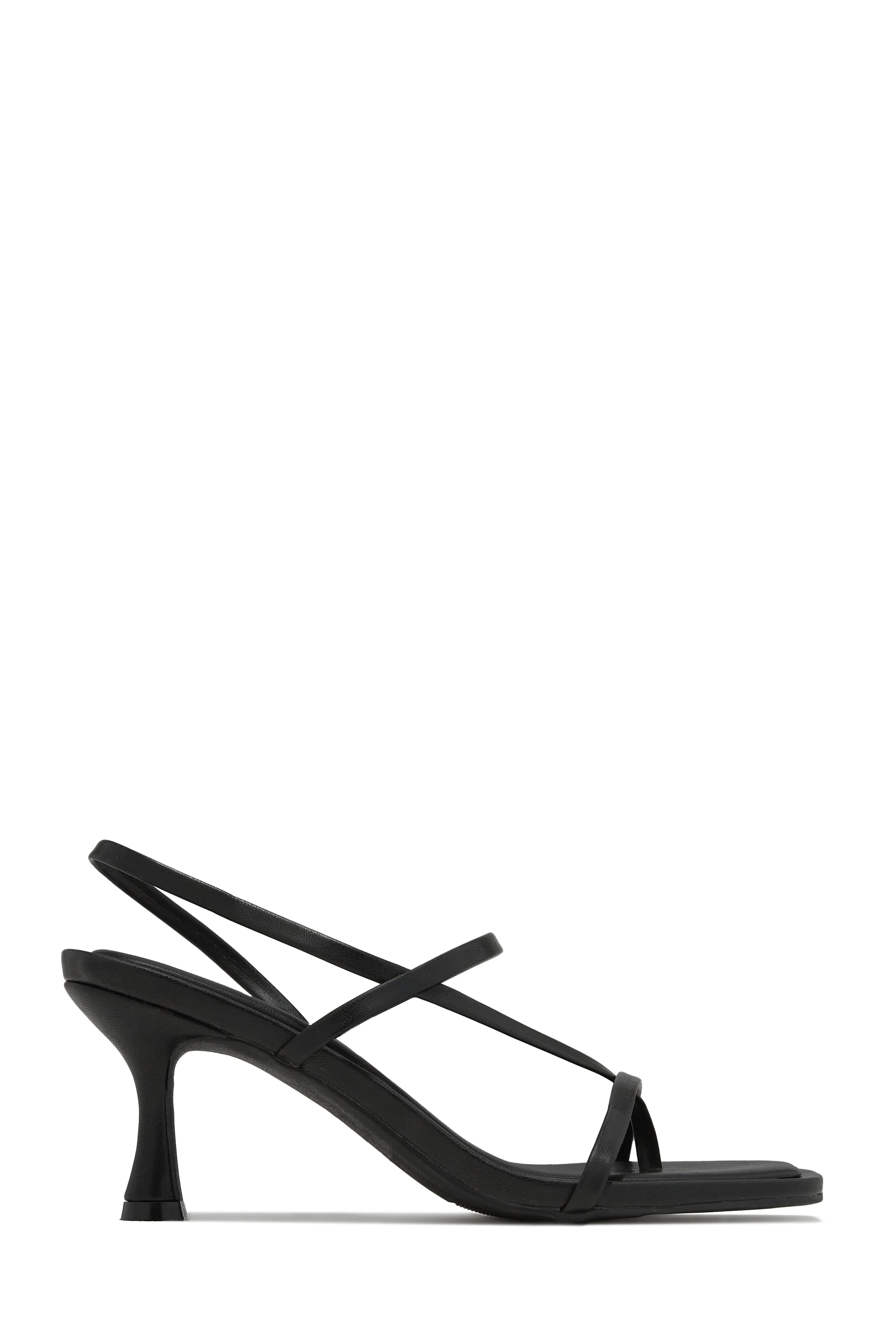Elsie Slingback Mid Heels - Black
