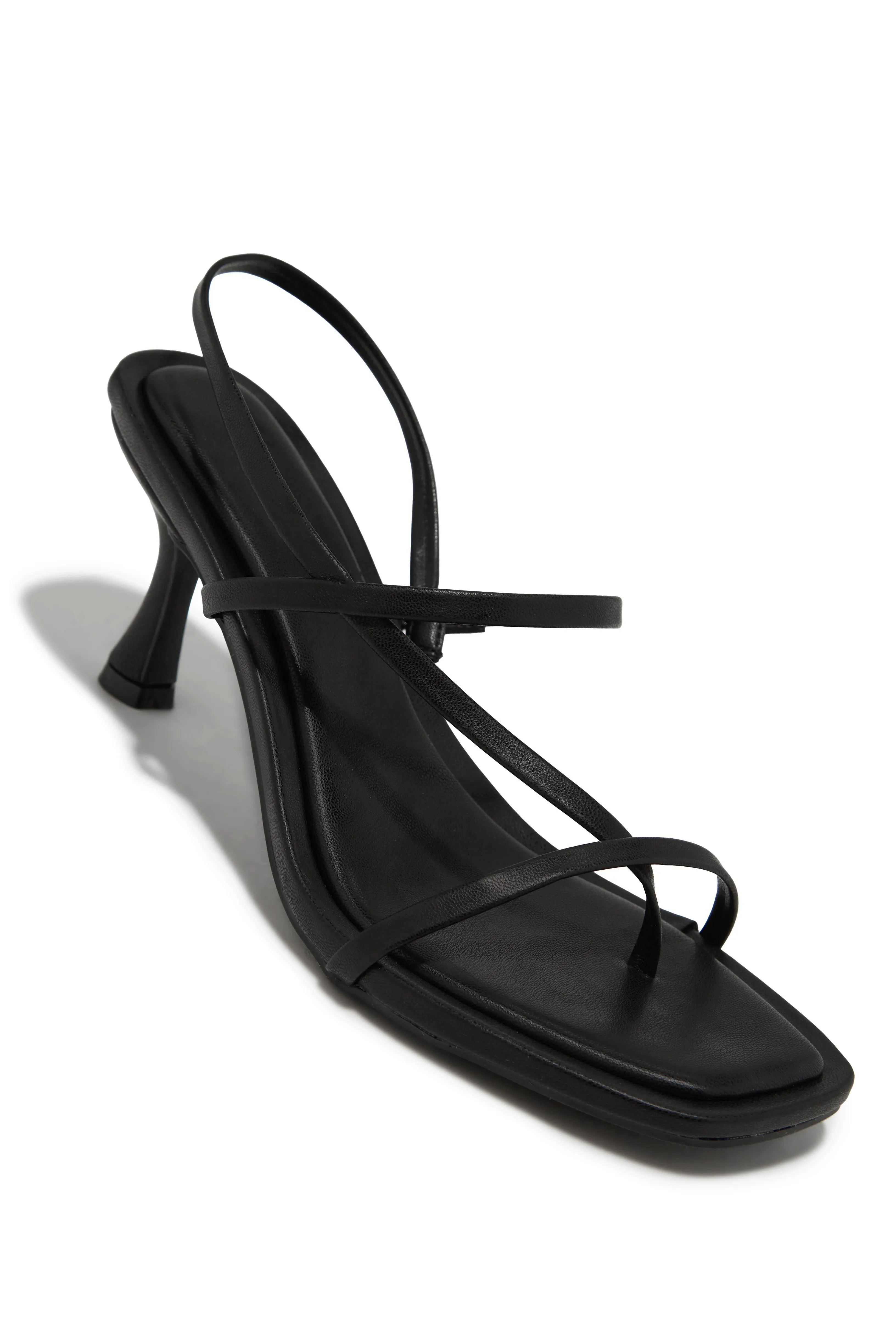 Elsie Slingback Mid Heels - Black