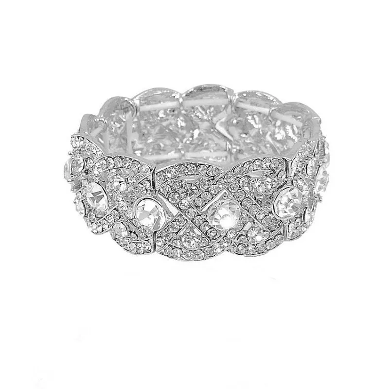 Gianna Art Deco Style Crystal Bracelet