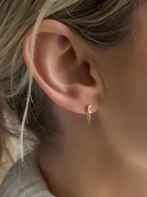 Gold Spiked Dangle Studs