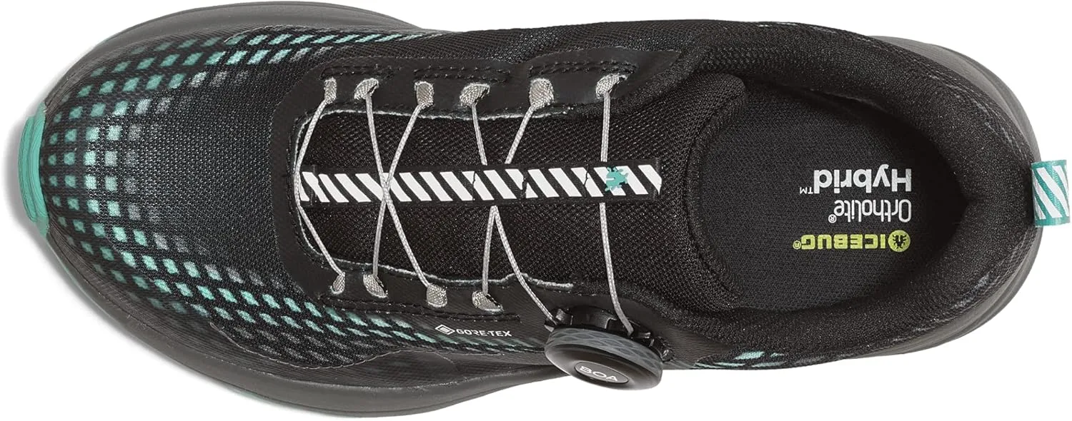 Icebug Womens NewRun BUGrip GTX Trail Running Shoe with Carbide Studded Traction Sole
