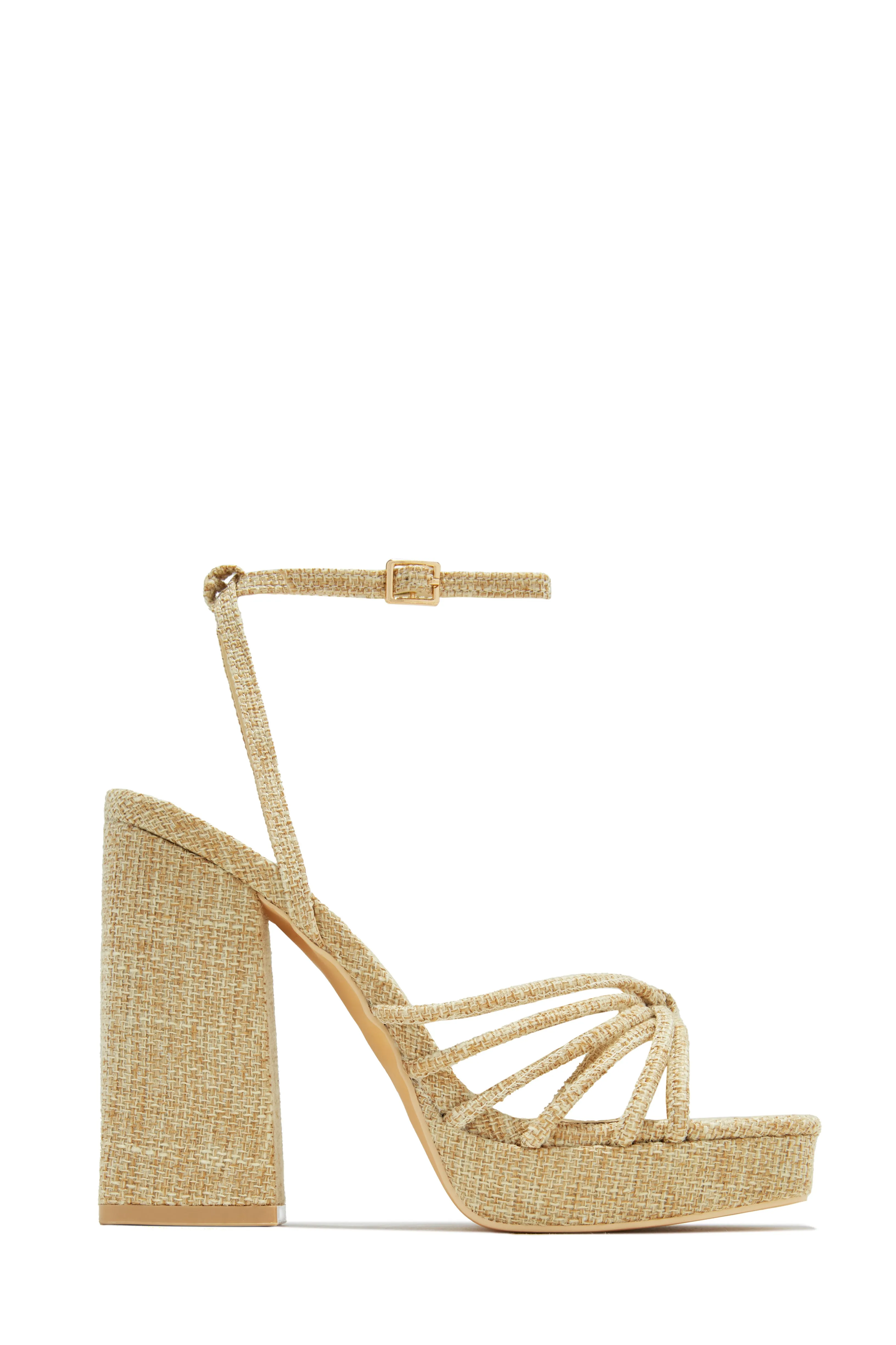 Lelia Platform Block Heels - Natural