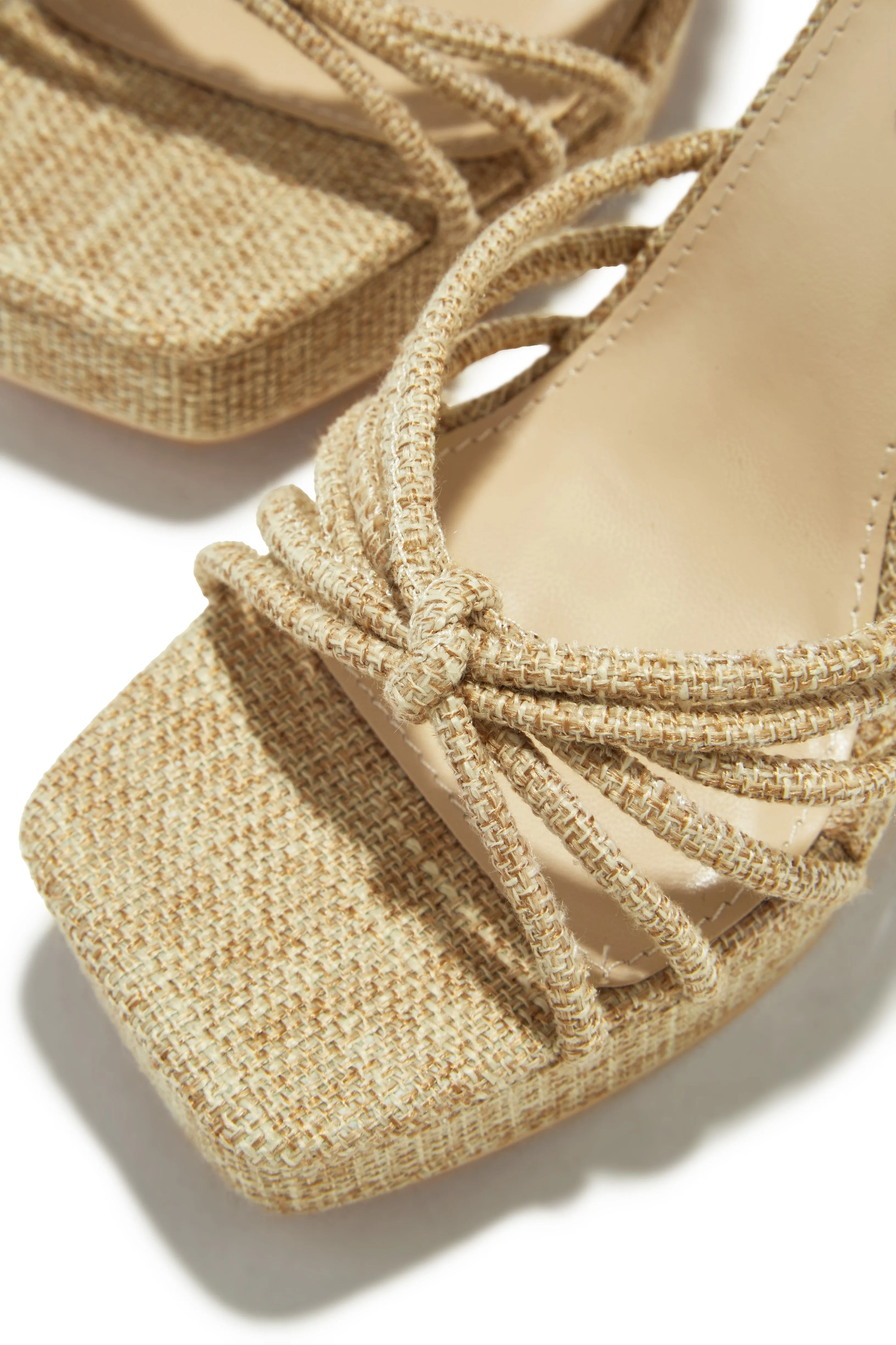 Lelia Platform Block Heels - Natural