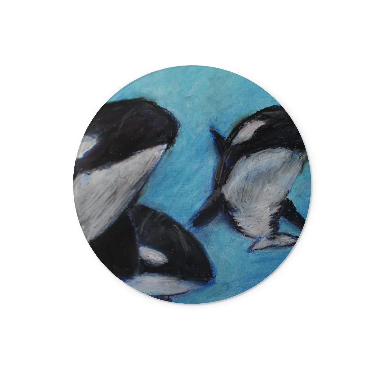Orca Tides ~ Glass Chopping Board