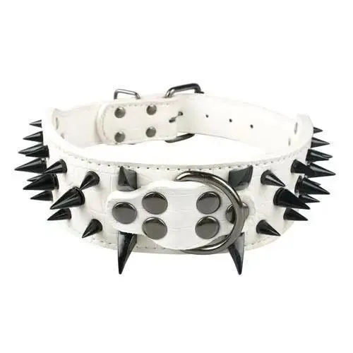 Spiked Leather Dog Collar: Stylish Accessory for Trendsetting Pets